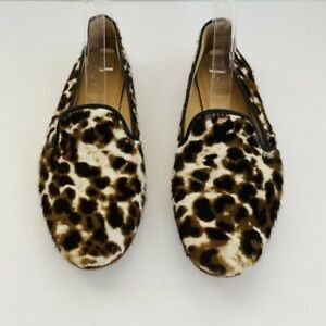 J. Crew - calf hair leather loafers - size 6